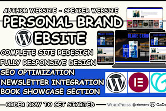personal brand website author website design speaker website author landing page