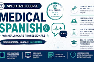 provide a specialized medical spanish for healthcare professionals course