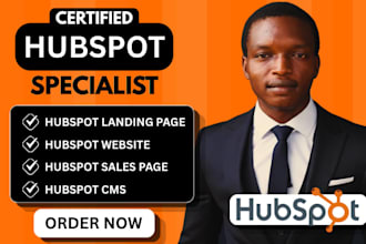 design hubspot landing page, hubspot website, hubspot sales page and hubspot cms