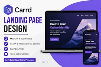 design carrd website startup landing page saas website one page carrd expert