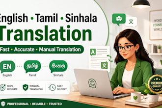 translate documents between tamil, sinhala, and english