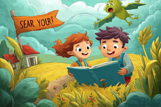 design children book illustration and children book cover