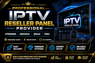 provide a reseller panel strong 8k, lion ott, mega ott, dream4k, sltv
