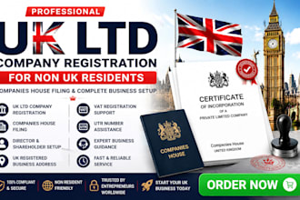 register UK ltd for non UK residents UK company formation companies house filing