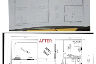 convert hand drawn sketch into a 2d cad floor plan