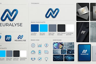 design a modern tech saas startup logo with brand identity