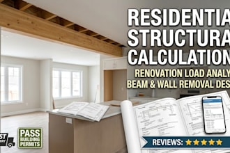 do residential structural calculations and renovation beam design
