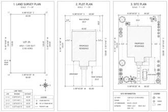 provide land survey and plot plan drafting services
