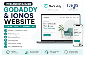 design godaddy, lonos website godaddy landing page godaddy ecommerce godaddy SEO