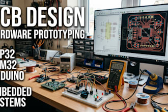 do hardware prototyping, schematic, pcb design, esp32, esp8266, stm32, arduino