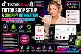 setup tik tok shop listing and marketing for shopify ecommerce store