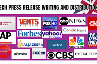 write executive tech press release product launch  publish eb1 media article