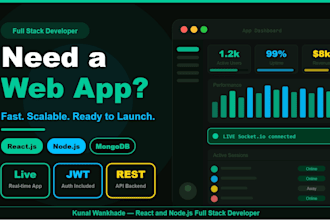build a full stack react and node js web application