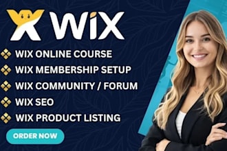 design wix online course website, membership site and sales funnel expert