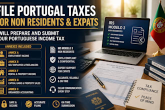 prepare and submit portuguese irs tax return modelo 3, all annexes