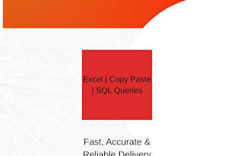 do data entry, excel work and sql queries
