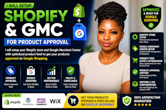 setup gmc build shopify store with google merchant center product feed approval