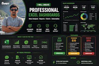 create professional excel dashboards and reports