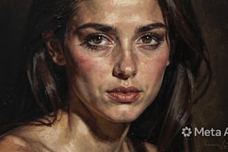 draw or paint artistic portrait of you