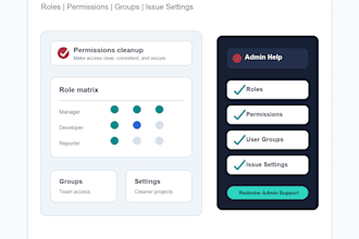 configure redmine projects, roles, permissions, and workflows