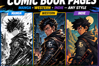 draw comic book pages in manga, western, or indie style