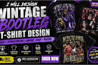 design custom 90s bootleg t shirt, vintage t shirt, anime t shirt, streetwear