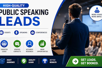 generate public speaking, conference and event leads