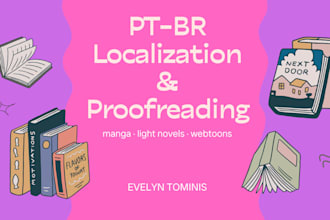 proofread and localize your manga, light novel or book for brazilian readers