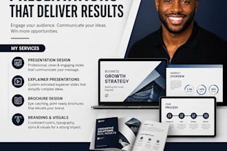 design prezi powerpoint google slides explainer presentation brochure design
