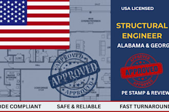 licensed architect and structural engineer pe stamp in alabama and georg