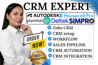 set up deltek simpro housecall pro autodesk CRM plan hub and business systems