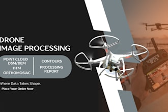 use your drone uav data and convert them into orthomosaic, dsm and point cloud