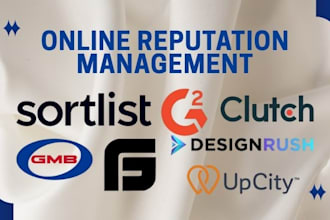 g2, clutch, goodfirms, gmb to improve your online reputation, ORM service