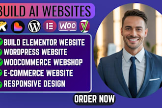 build design wordpress, webshop woocommerce and webshop elementor pro website