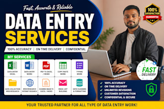 do data entry, data collection, typing and CRM data entry