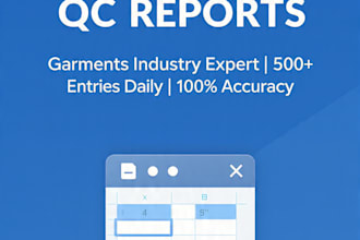 fast and accurate excel data entry for garments qc reports
