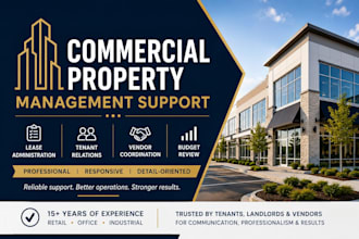 provide commercial property management support