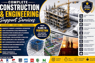 do quantity takeoff, cost estimation, structural detailing and mep coordination