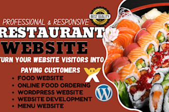 design unique wordpress restaurant website with food ordering, delivery system