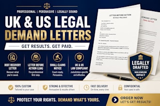 draft UK US legal demand letter lba small claims notice debt recovery letter