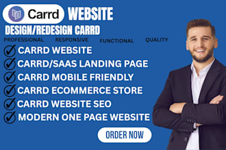 design redesign carrd website and build minimalist professional landing page seo