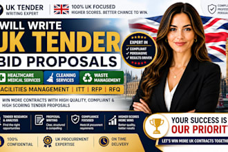 write UK healthcare cleaning waste management tender bid proposals
