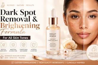 create a dark spot removal or brightening skincare formula for all skin tones