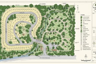 create site plans parcel map and landscape designs for rv park, campground