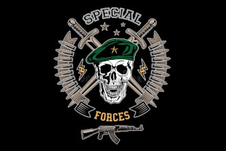 design stunning military patch, logo and badge