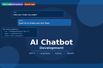 build custom ai chatbot with python