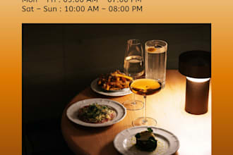 design attractive and modern food social media posts
