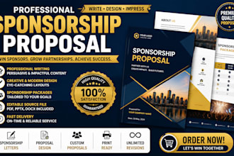 write and design a professional sponsorship proposal and sponsorship letter