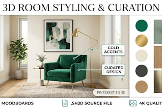 design and style your room interior with 3d renders