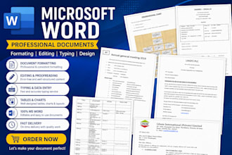 typing word document formatting